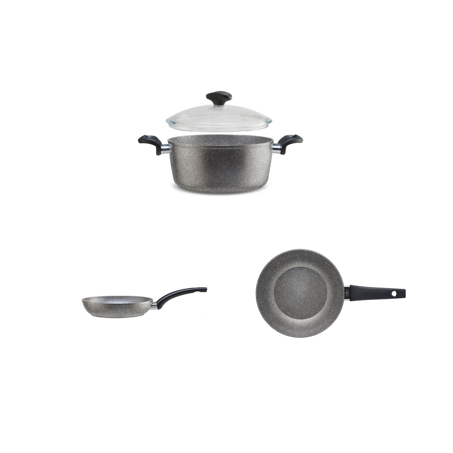 意大利製 UNION LINE天然礦石易潔鍋套裝 (1套4件)