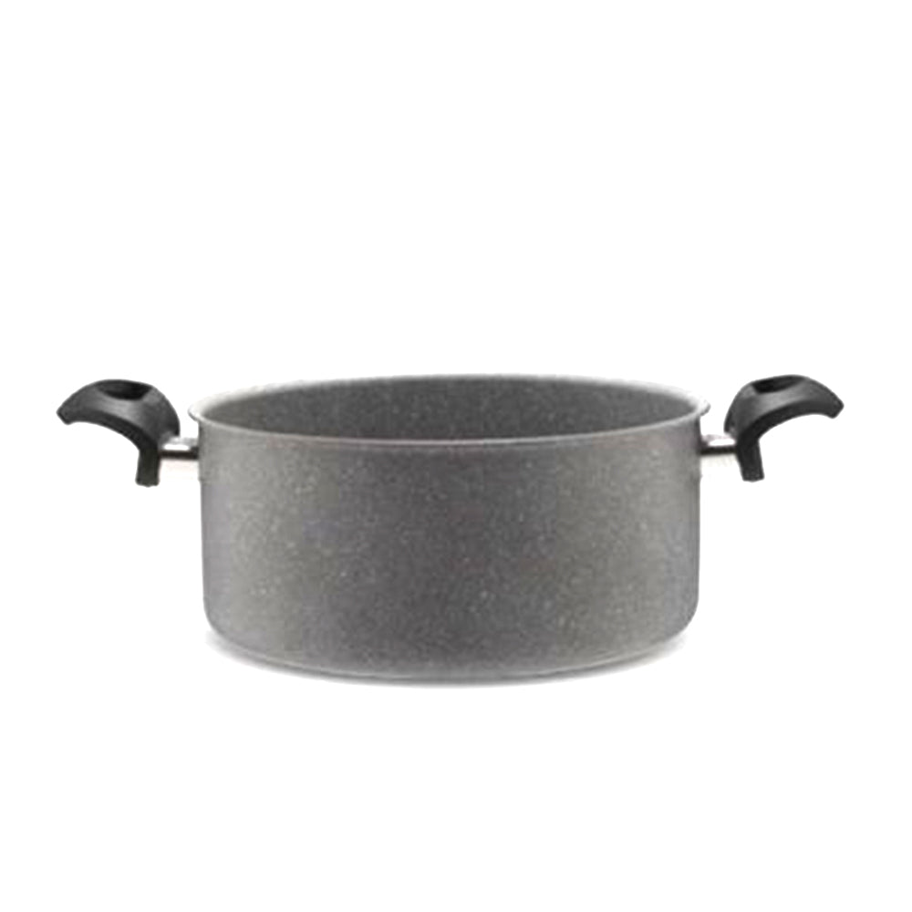 雙握耳天然礦石煲連玻璃蓋 24cm 明火