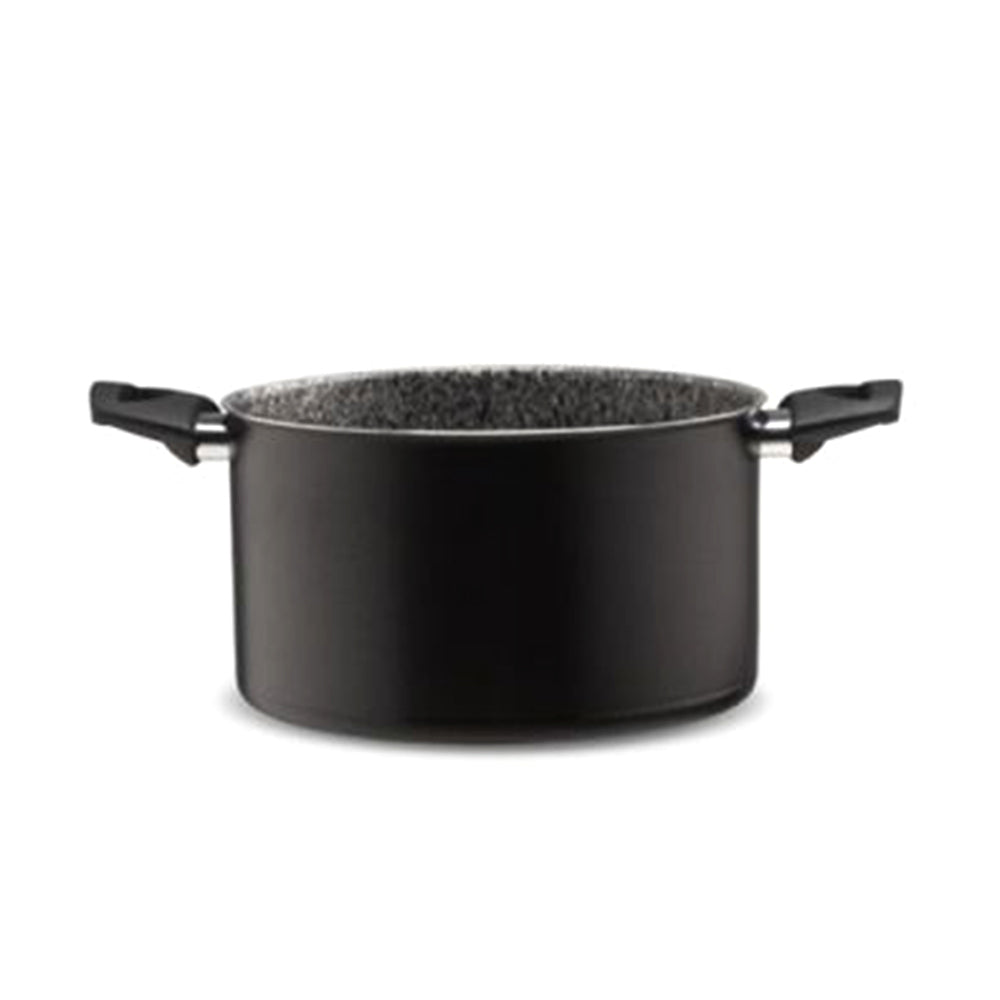 雙握耳 七層複合鋼鋁易潔高桶煲連玻璃蓋 24cm 所有爐具適用