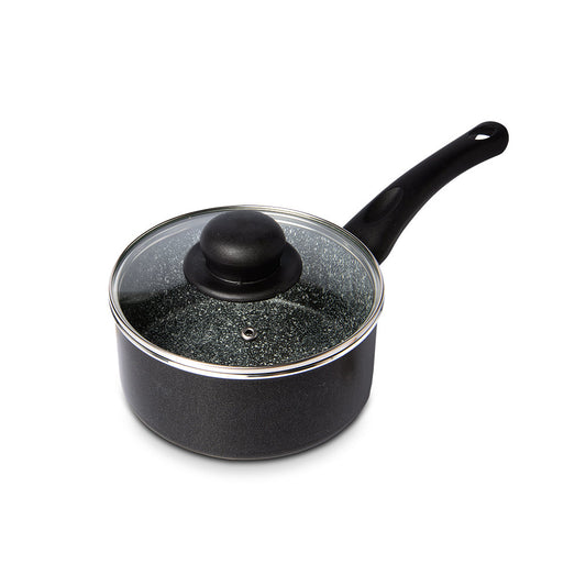 單柄 七層複合鋼鋁易潔煲連玻璃蓋 18cm 所有爐具適用