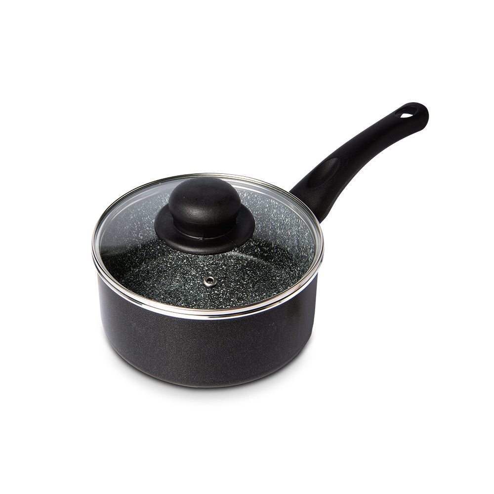 單柄 七層複合鋼鋁易潔煲連玻璃蓋 16cm 所有爐具適用