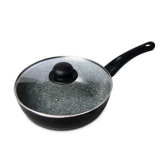 單柄 七層複合鋁鋼易潔深煎鍋 (附鍋蓋) 24cm 所有爐具適用