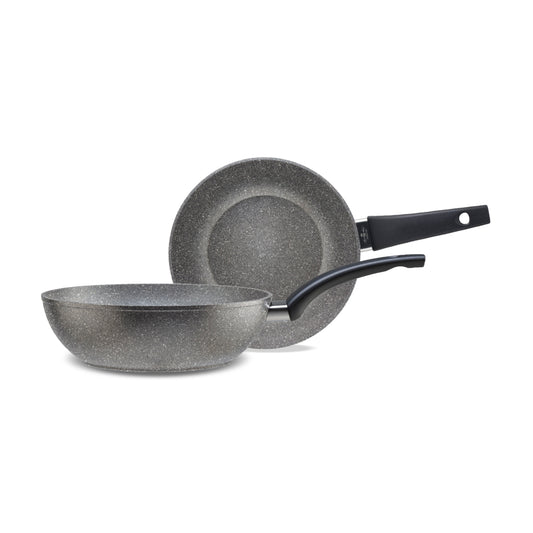 UNION 單柄天然礦石不黏深炒鍋28cm  所有爐具適用